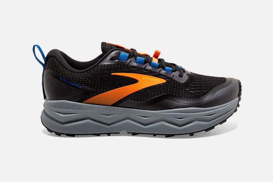 Brooks Running Shoes Mens Black/Orange - Caldera 5 Trail - 6437-FGYMT